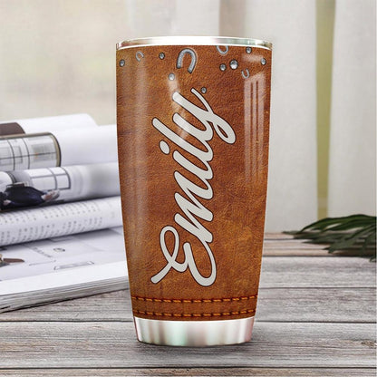 Personalized Horse Tumbler Jewelry Leather