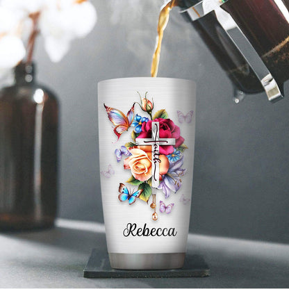 Personalized Christian Tumbler I Can Only Imagine Floral