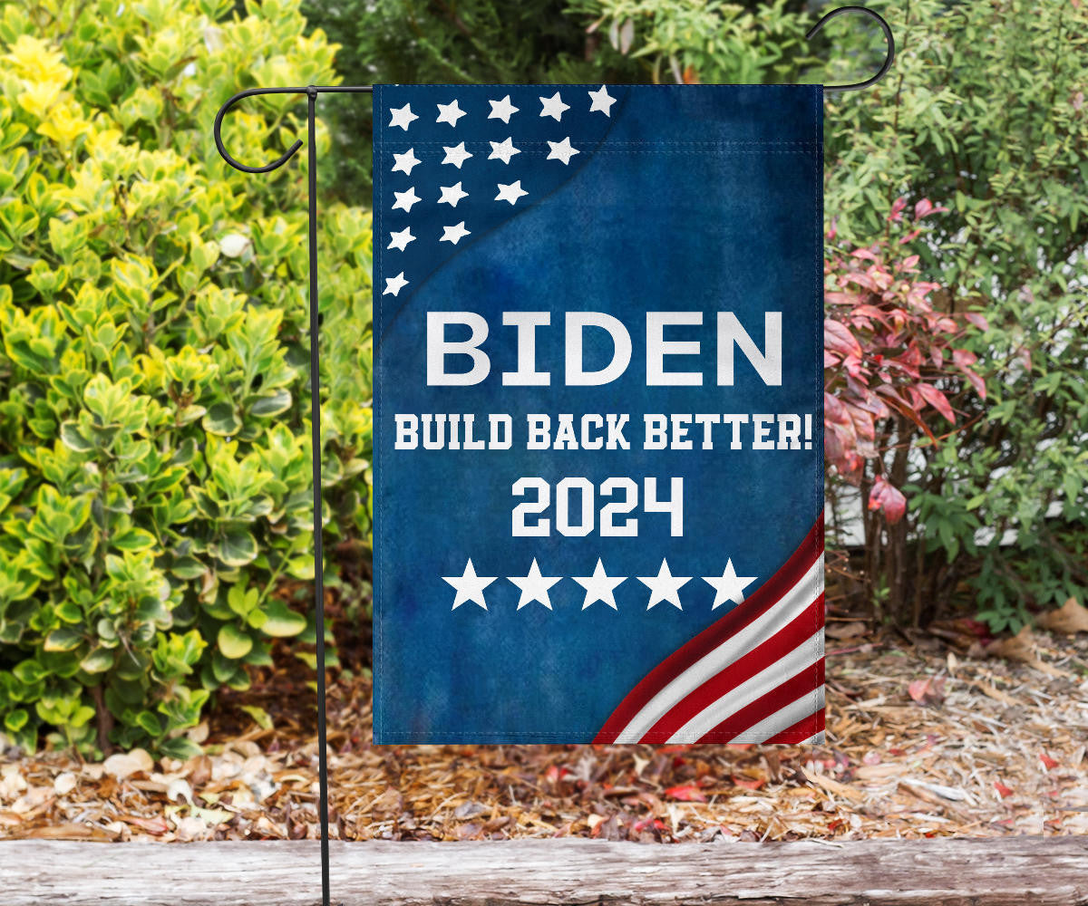 Biden 2024 Build Back Better Flag Voting Joe Biden 2024 Campaign Election Yard Flag