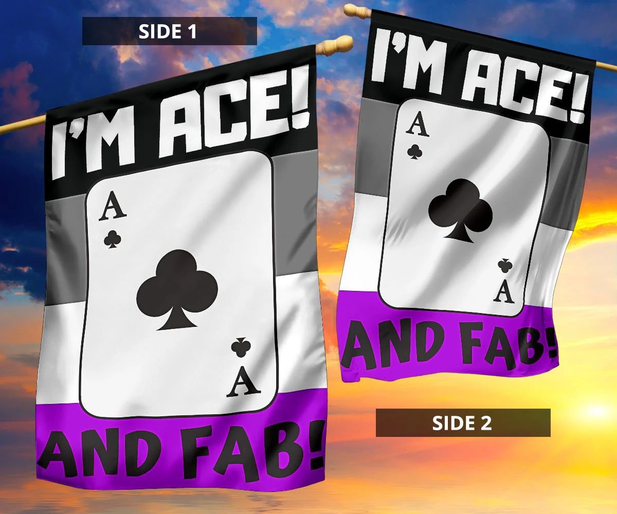 Asexual Flag I'm Ace And Fab International Asexuality Day Ace Flag LGBT Pride Parade