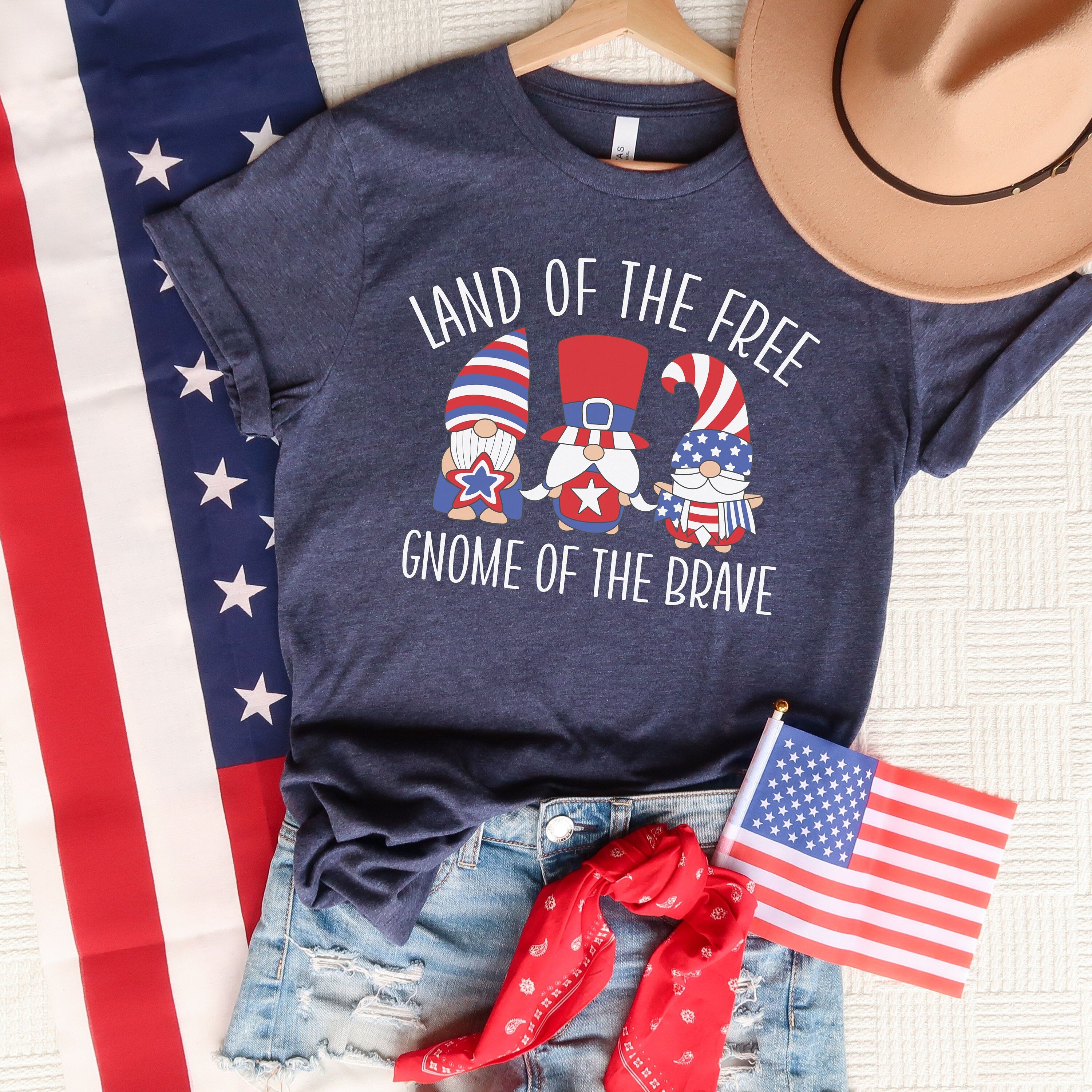 4th July Shirt Womens, 4th July Gnome Shirt