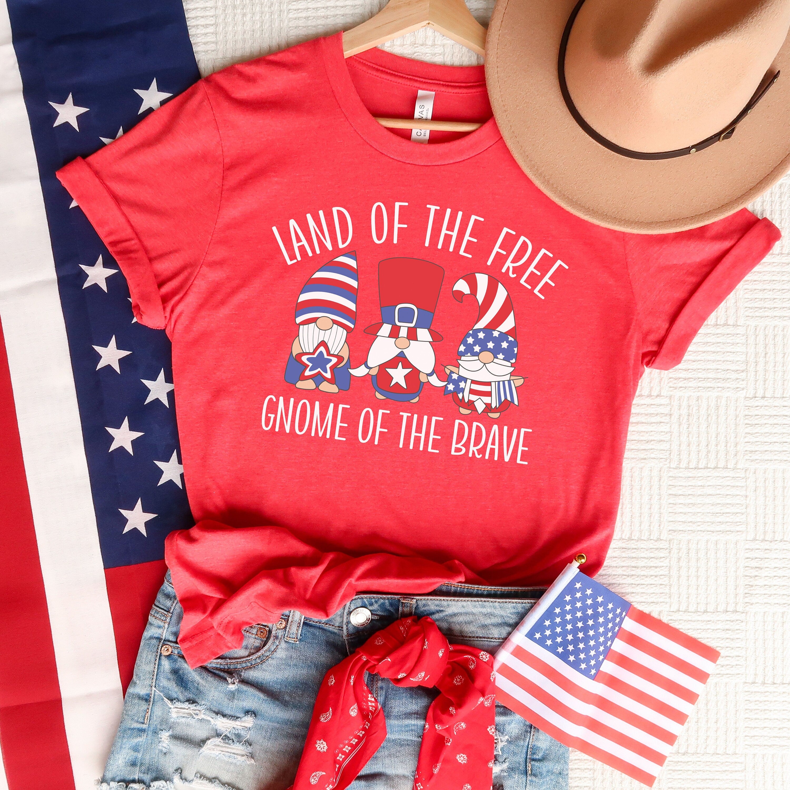 4th July Shirt Womens, 4th July Gnome Shirt