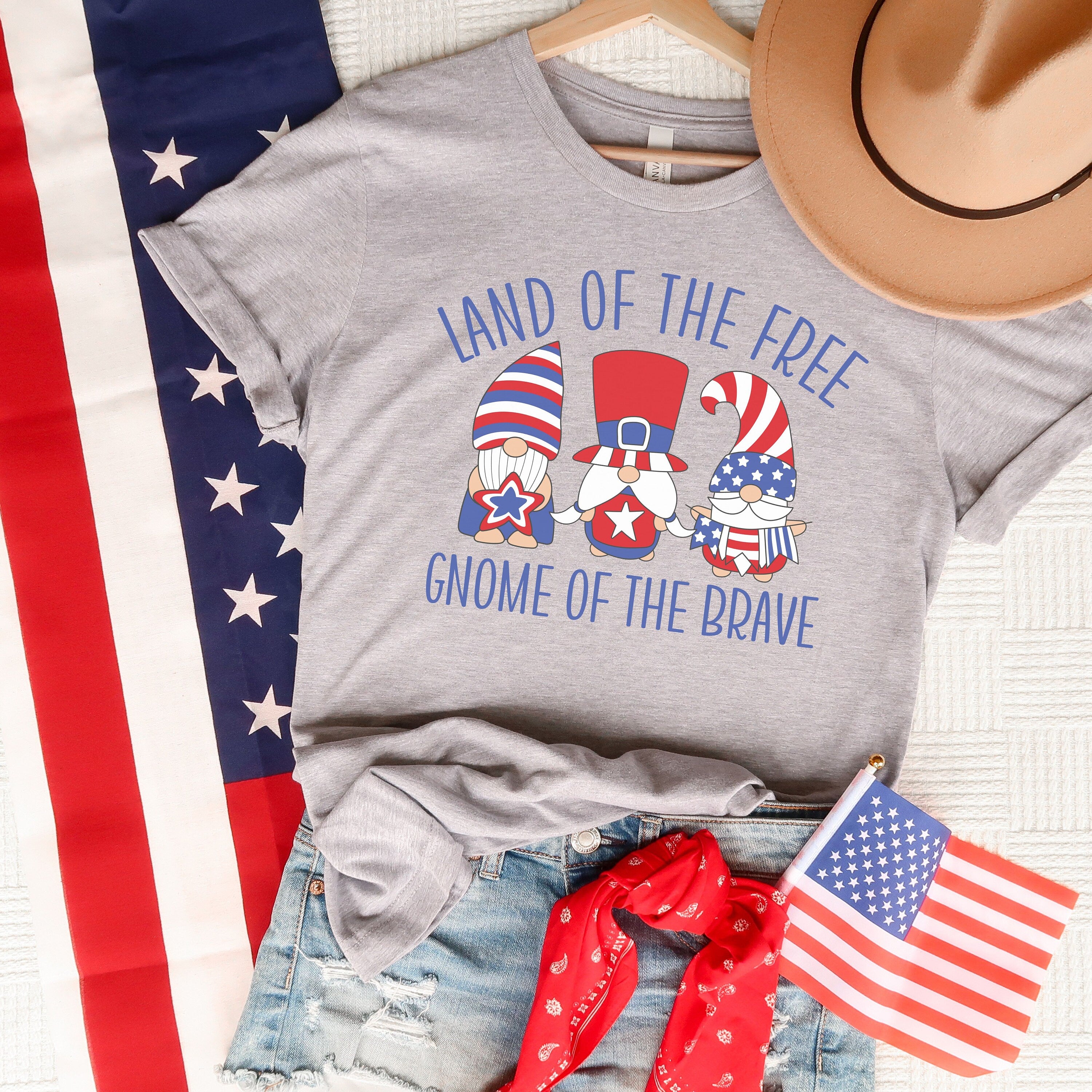 4th July Shirt Womens, 4th July Gnome Shirt