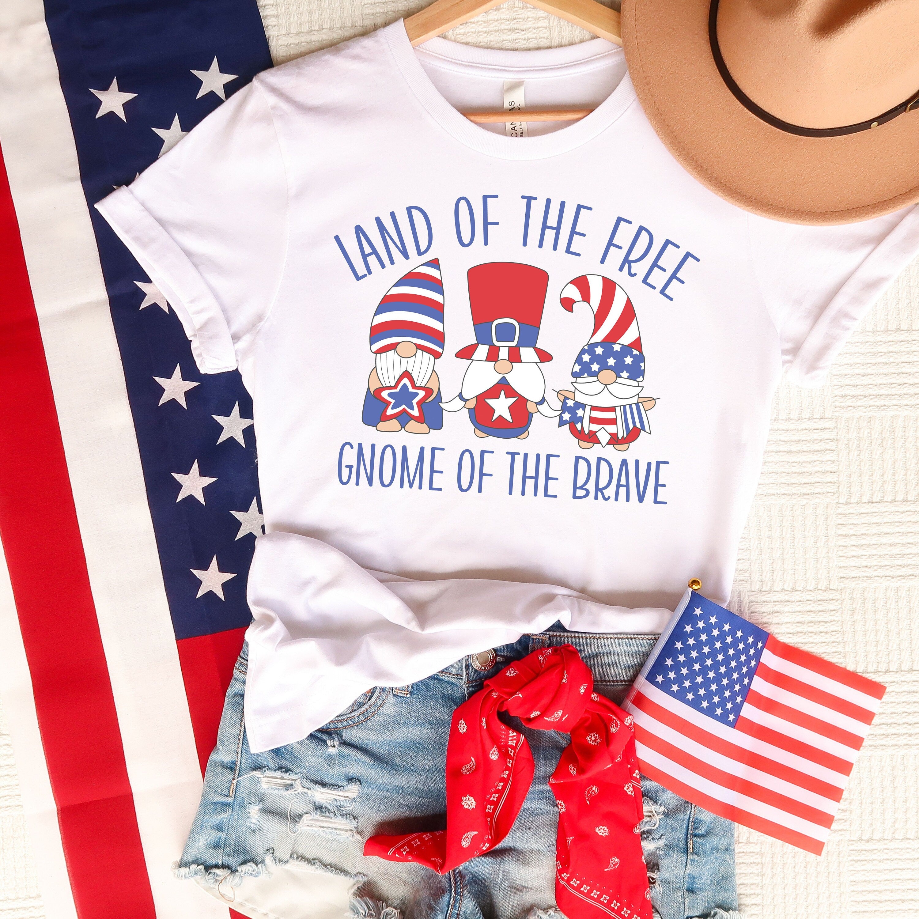 4th July Shirt Womens, 4th July Gnome Shirt