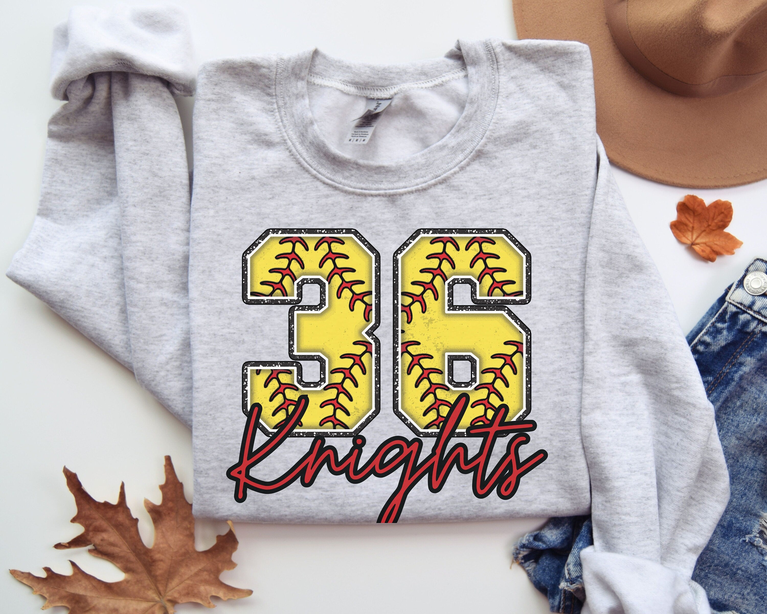 Custom Softball Sweatshirt, Personalized Softball Mom Crewneck, Distressed Softball Pullover, Softball Number Sweater, Custom Softball Team