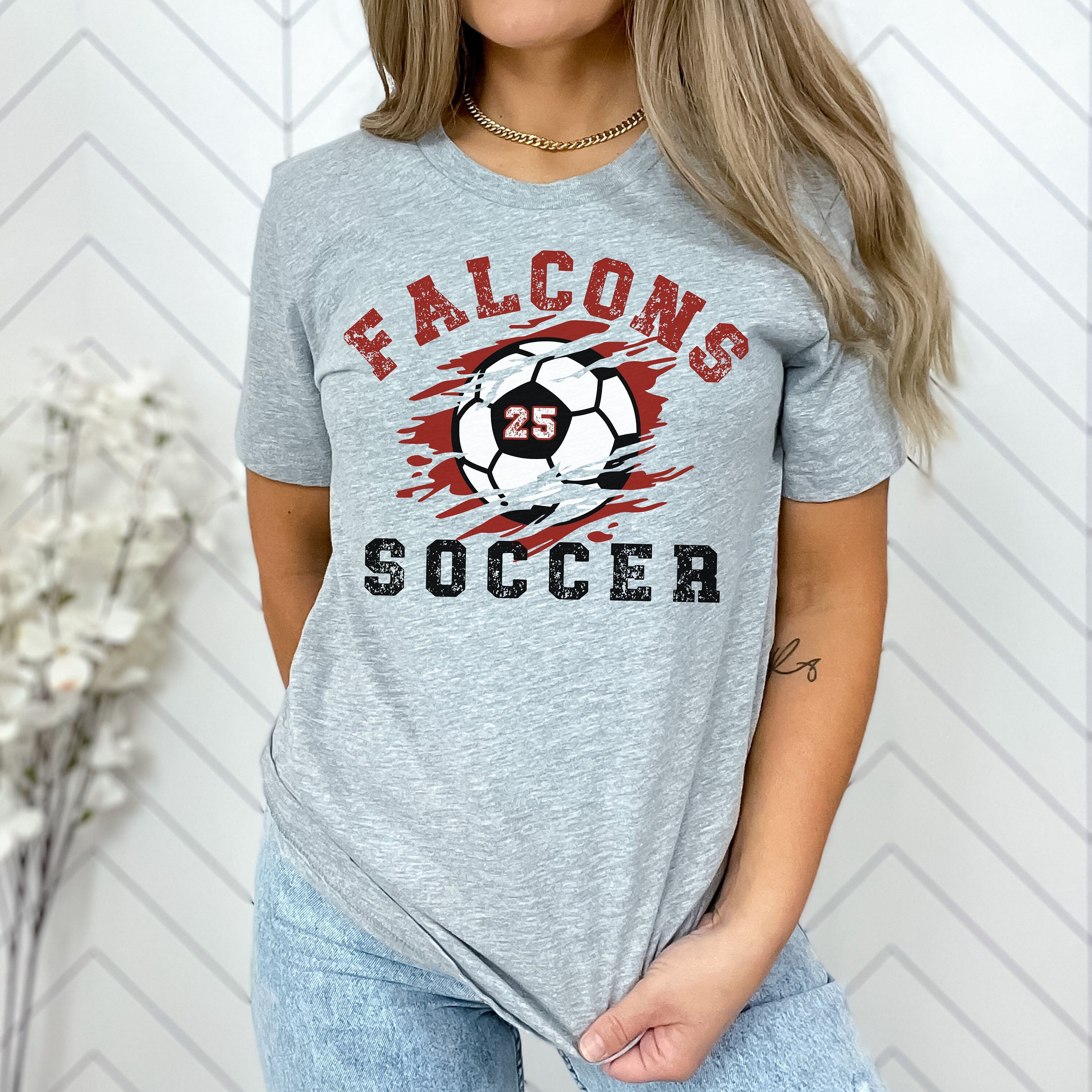 Custom Soccer Shirt, Personalized Soccer Mom Shirt, Soccer Fan Shirt, Soccer Number Shirt, Custom Soccer Team Shirt