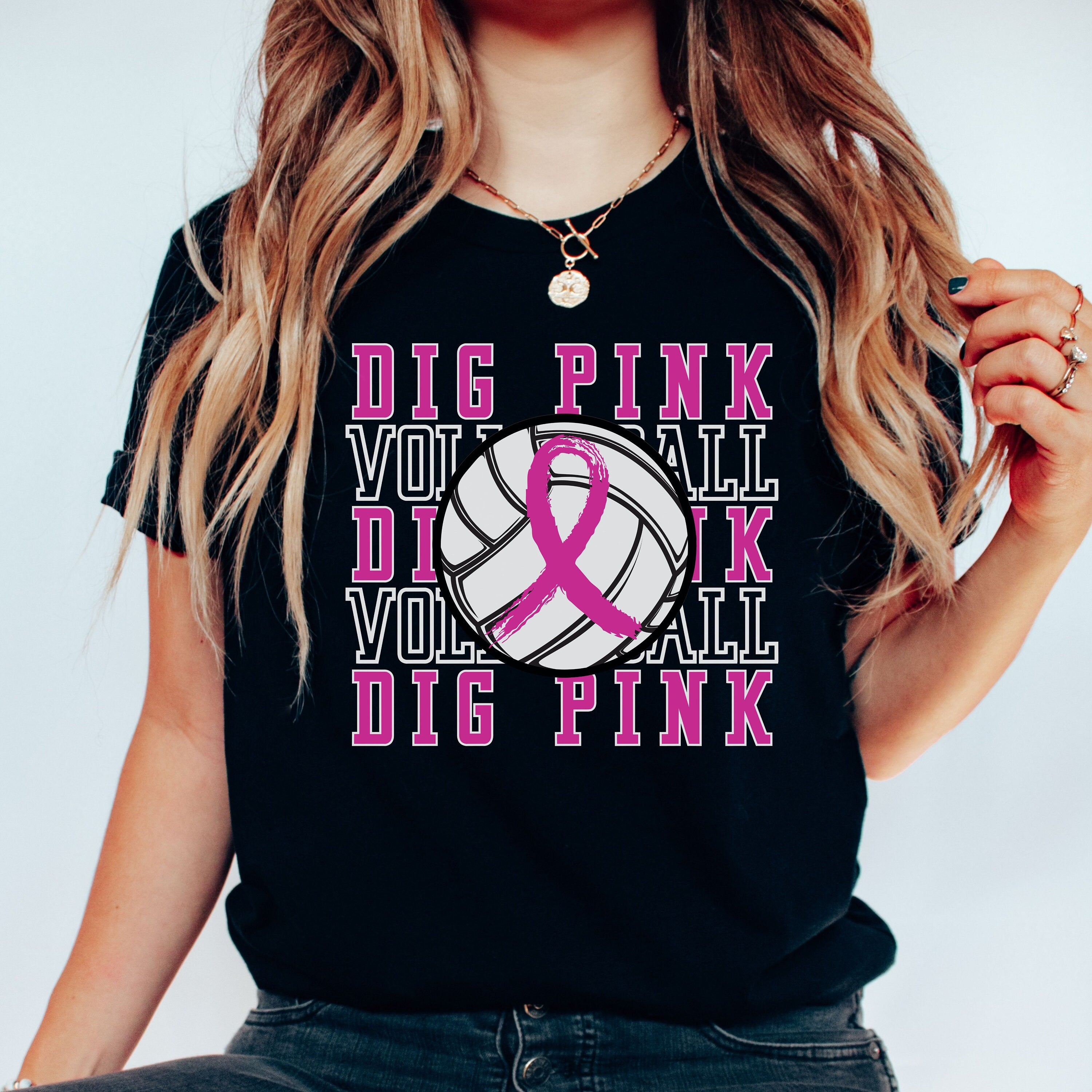 Dig Pink Volleyball Shirt, Breast Cancer Awareness Volleyball Shirt, Together We Fight Tshirt, Cancer Awareness Shirt