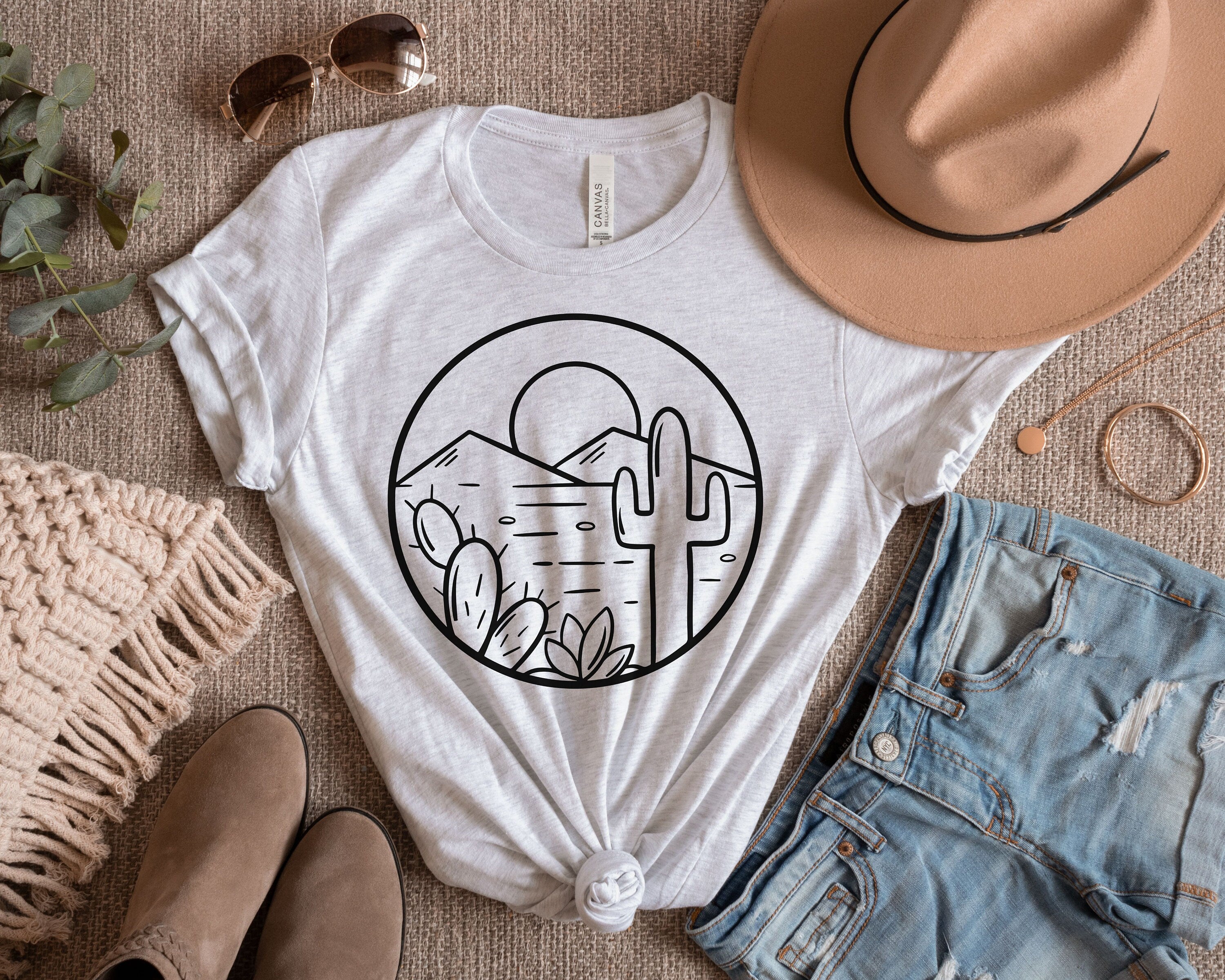 Desert Shirt, Desert tee, gift for nature lover, cactus shirt, desert adventure shirt, western tshirt