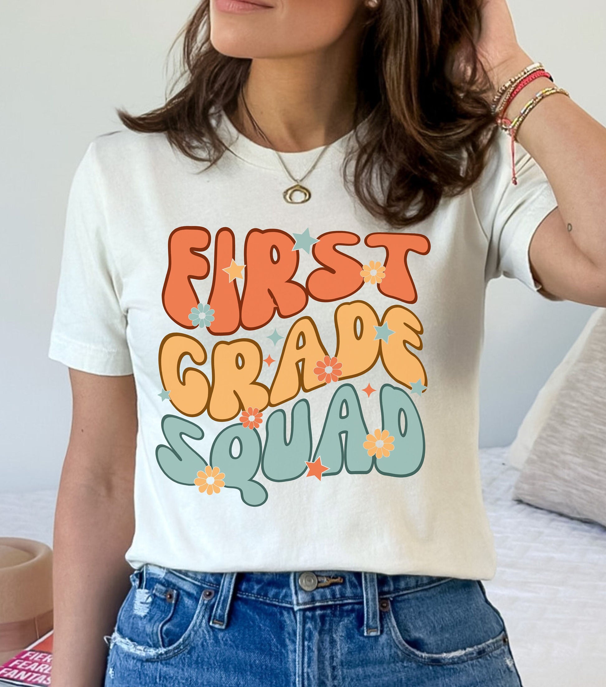 First Grade Squad Shirt, 1st Grade Teacher Shirt, Grade Level Teacher Shirts, Back to School Teacher Shirt, Groovy First Grade Team Tshirt