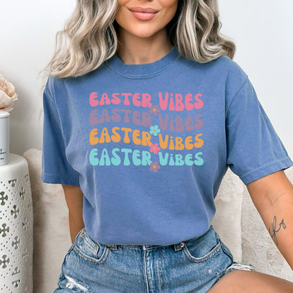 Easter Vibes Shirt, Retro easter vibes shirt, easter shirt, vintage easter shirt, easter shirt women