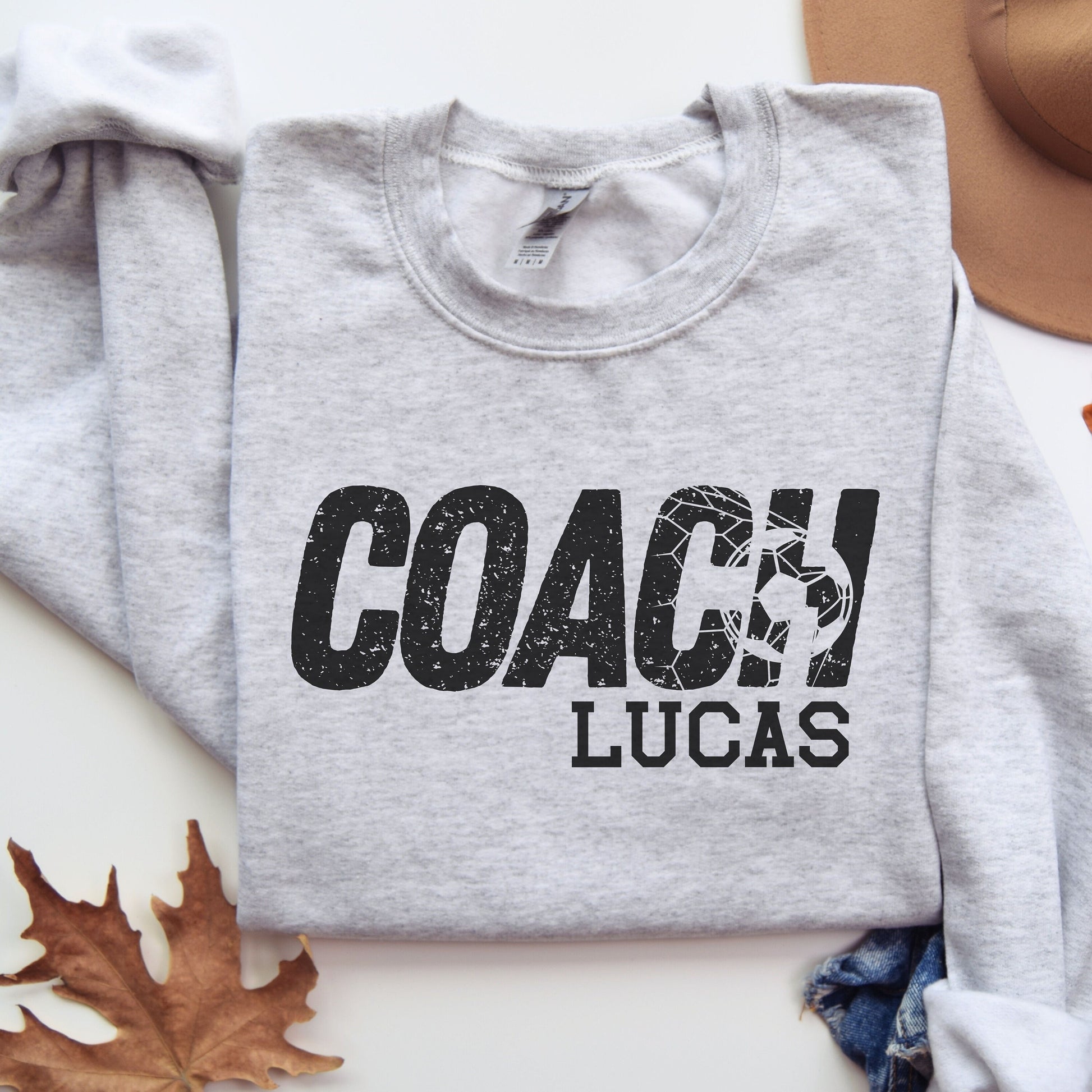 Personalized Soccer Coach Sweatshirt, Soccer Coach Gift, Coach Tee, Soccer Game Day Sweater