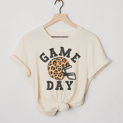 Football Game Day Shirt, Leopard Print Football Shirt, Tailgate Party Shirt, Women's Football Shirts, Fantasy Football