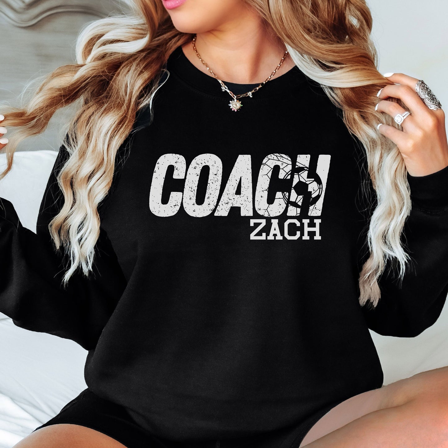 Custom Soccer Coach Sweatshirt, Personalized Soccer Coach Crewneck, Soccer Coach Gift, Coach Tee