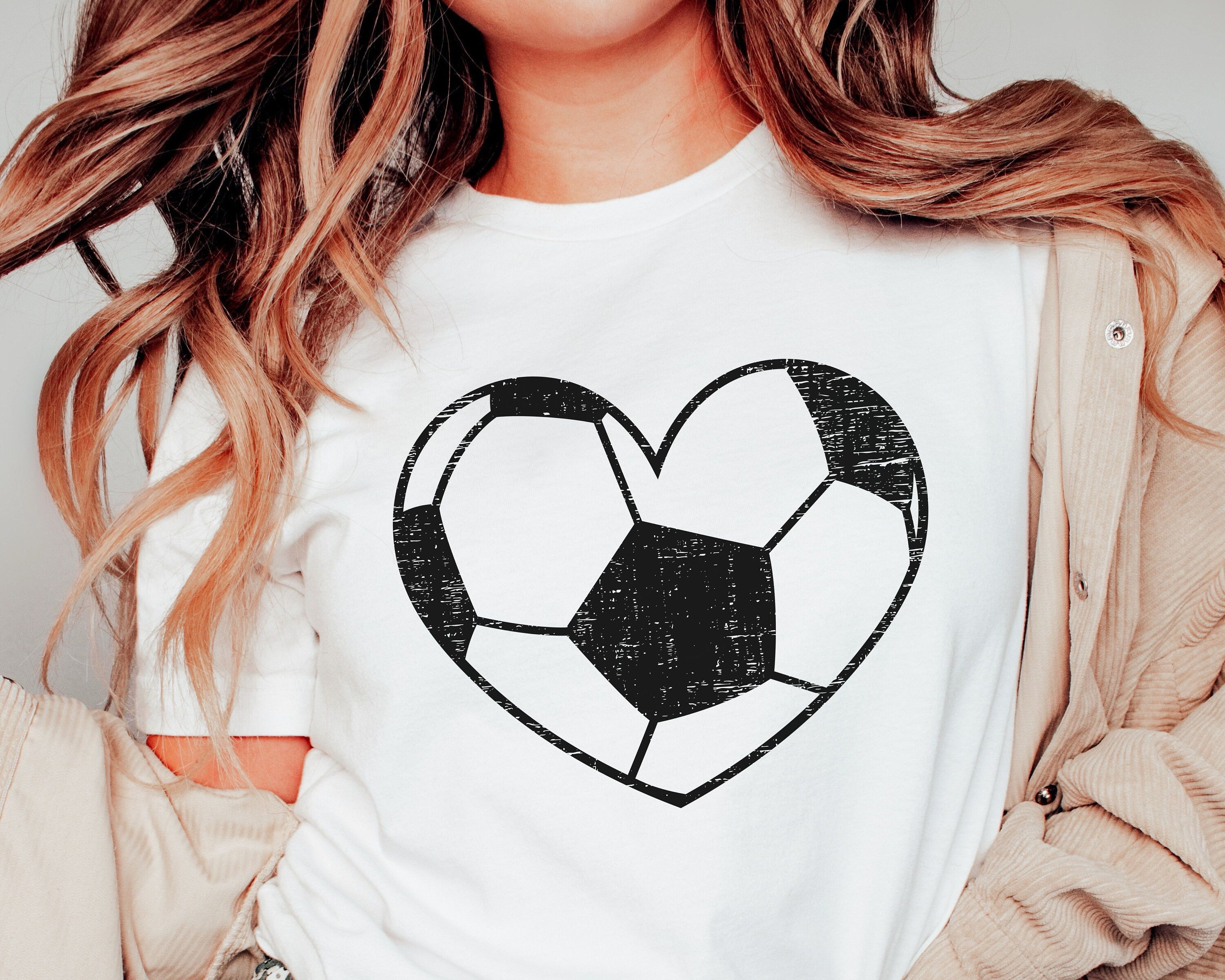 Custom Soccer Number Shirt, Personalized Soccer Mom Shirt, Soccer Fan Shirt, Cute Soccer Heart Shirt 2M