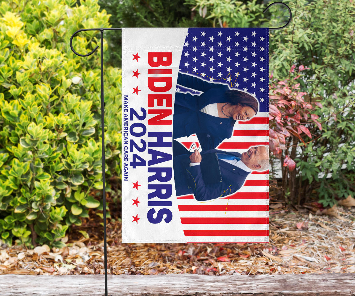 Biden Harris 2024 Make American Care Again Flag Biden Harris Campaign Merch Decor