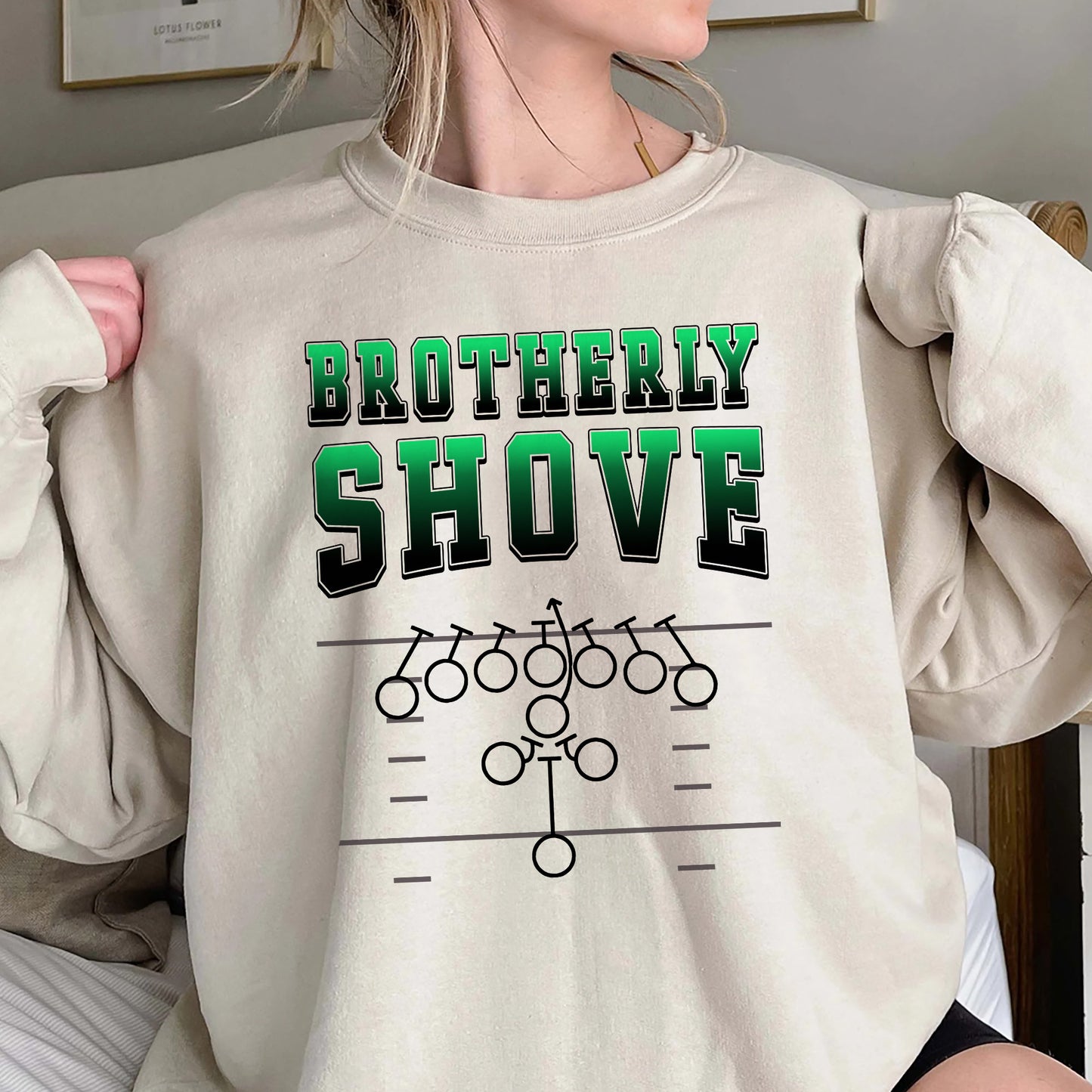 Brotherly Shove Shirt, Trending Unisex Tee Shirt, Unique Shirt Gift For Football Fan, Brotherly Shove Football Sweatshirt Hoodie