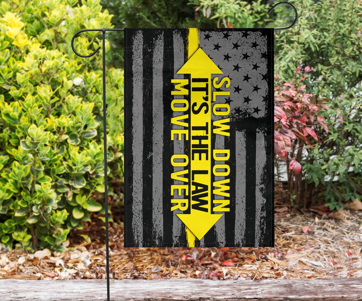 Thin Yellow Line Flag Move Over Slow Down It's The Law Move Over Flag Gift Dispatcher 911 Police