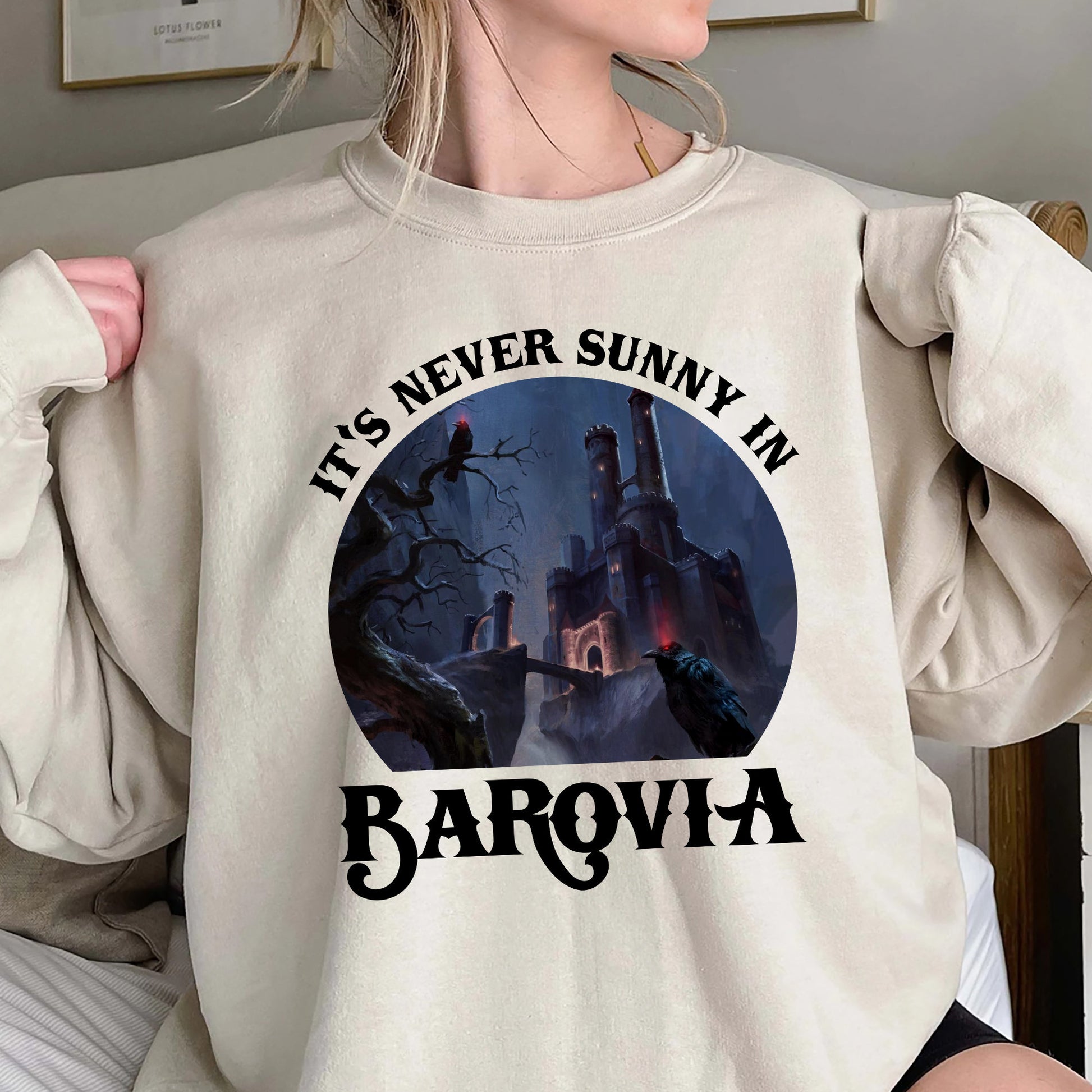 Dungeons & Dragons Shirt, Its Never Sunny In Barovia Unisex T-Shirt , DnD Lovers Gift, Curse Of Strahd Ravenloft Shirt, DnD Game Shirt