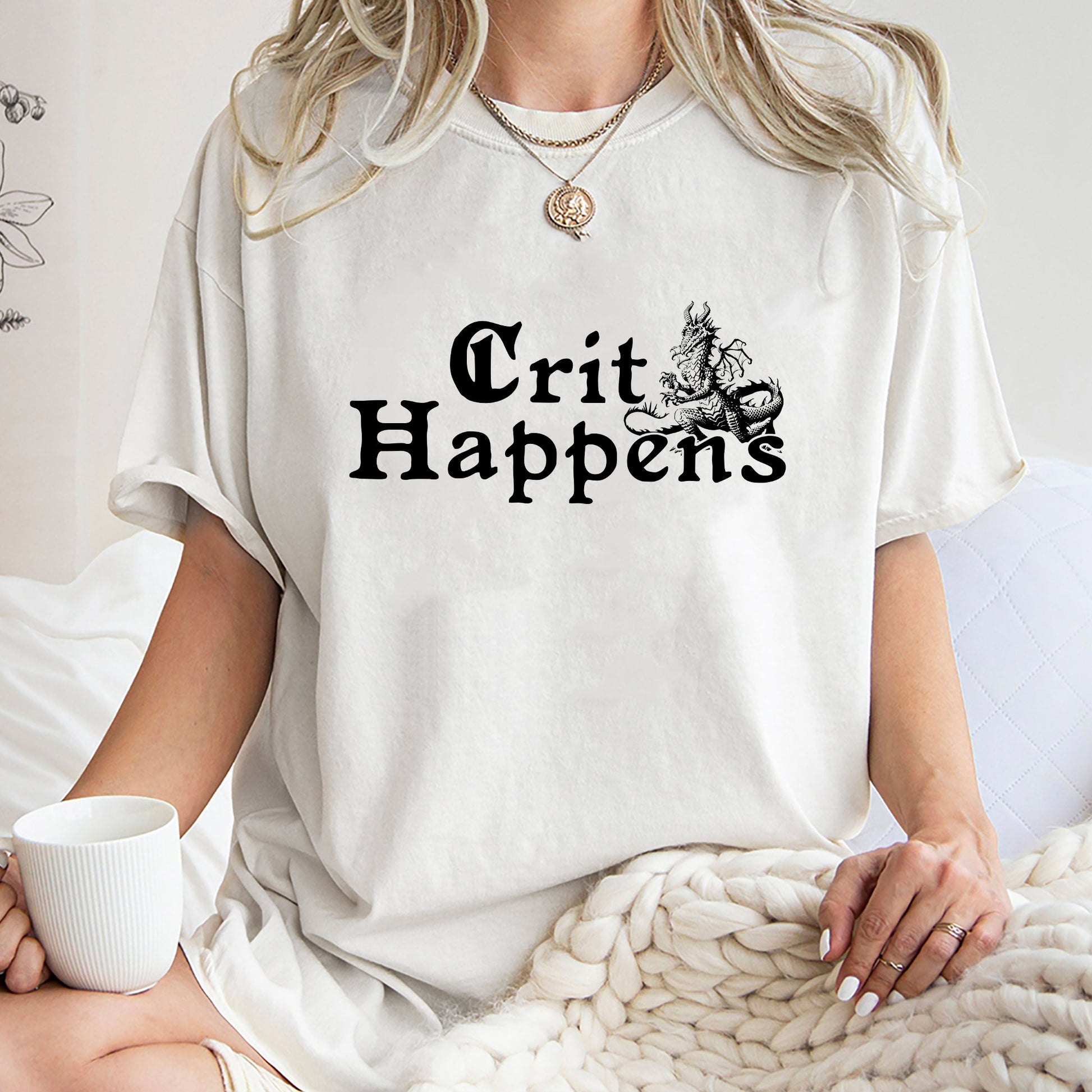 Crit Happens Shirt, Trending Unisex Tee Shirt, Unique Shirt Gift, D20 Shirt, Critical, DnD Shirt, Dungeons and Dragons Sweatshirt Hoodie