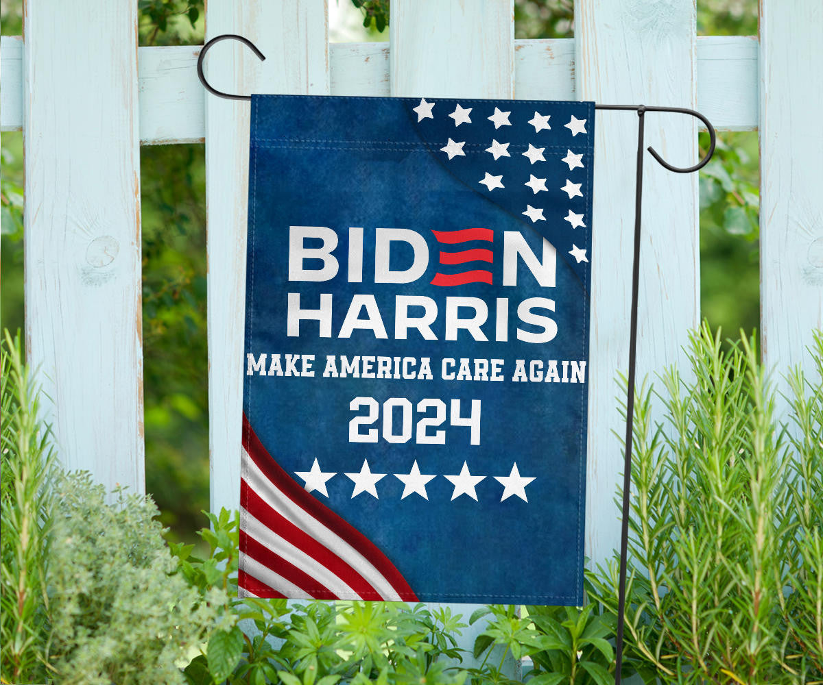 Biden Harris 2024 Make America Care Again Flag Democrats For Joe Biden 2024 Yard Flag