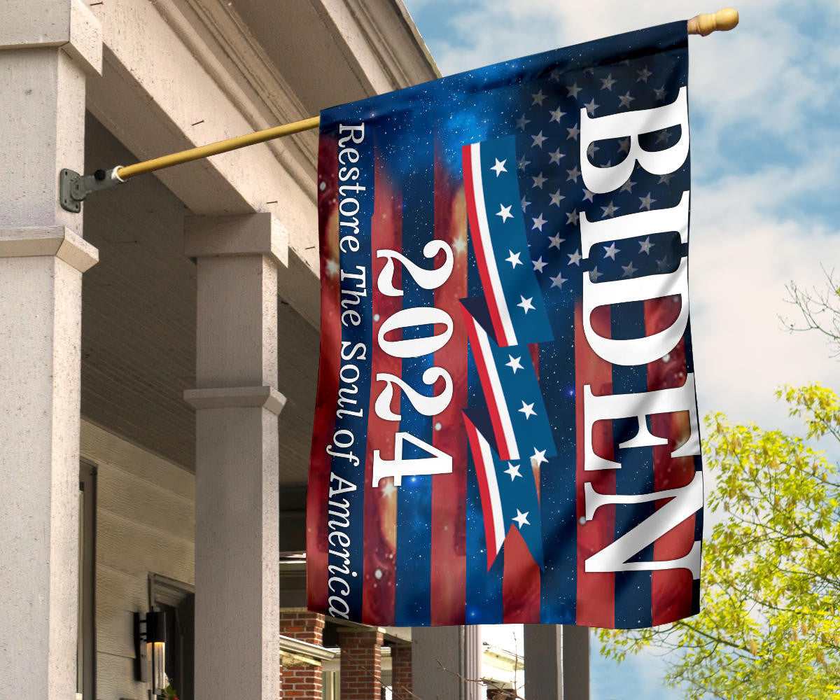 Biden 2024 Restore The Soul Of America Flag Vote For Joe Biden 2024 Election Campaign