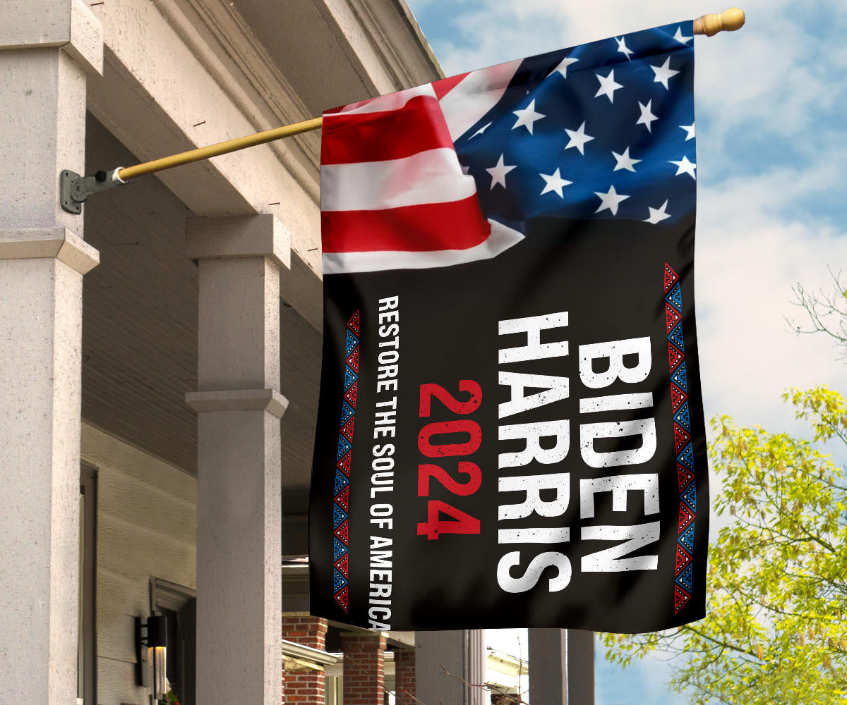 Biden Harris 2024 Flag Restore The Soul Of American Vote Biden For President 2024 Flag