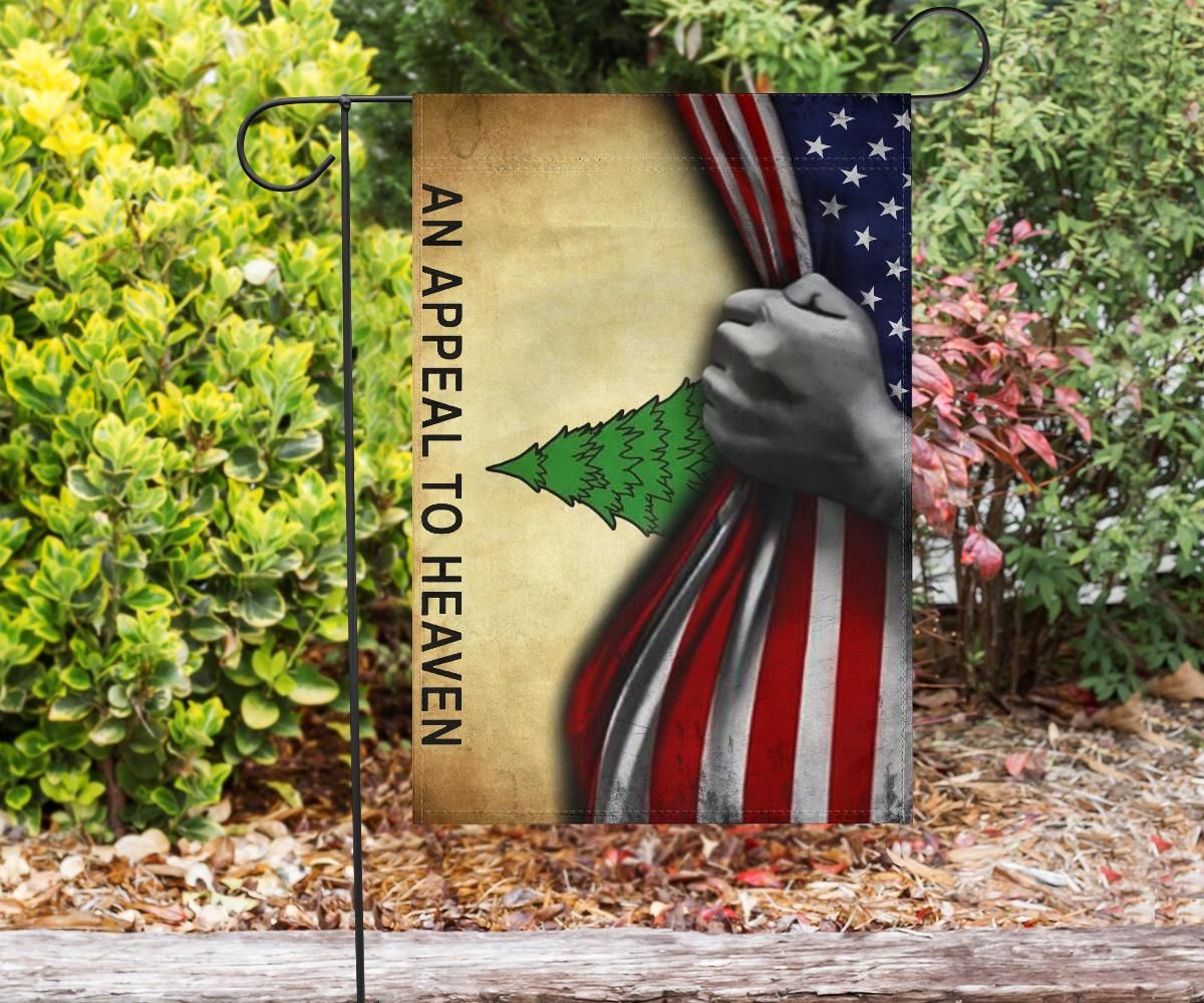 An Appeal To Heaven Flag Made In USA American Flag Vintage Patriotic Pin Tree U.S Revolution