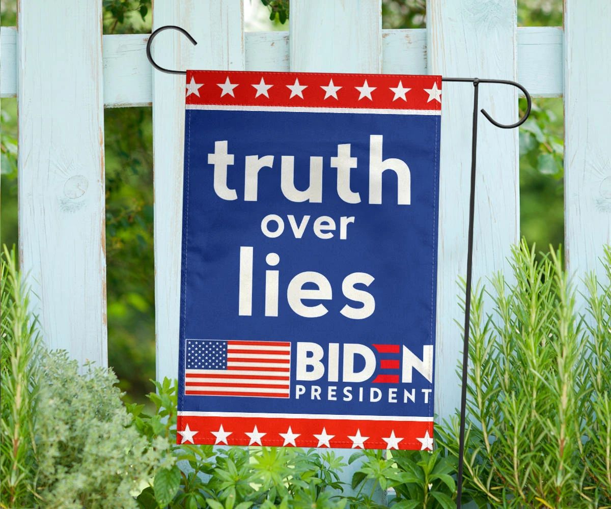 Truth Over Lies Biden President American Flag Biden Harris 2024 Political Campaign Merchandise