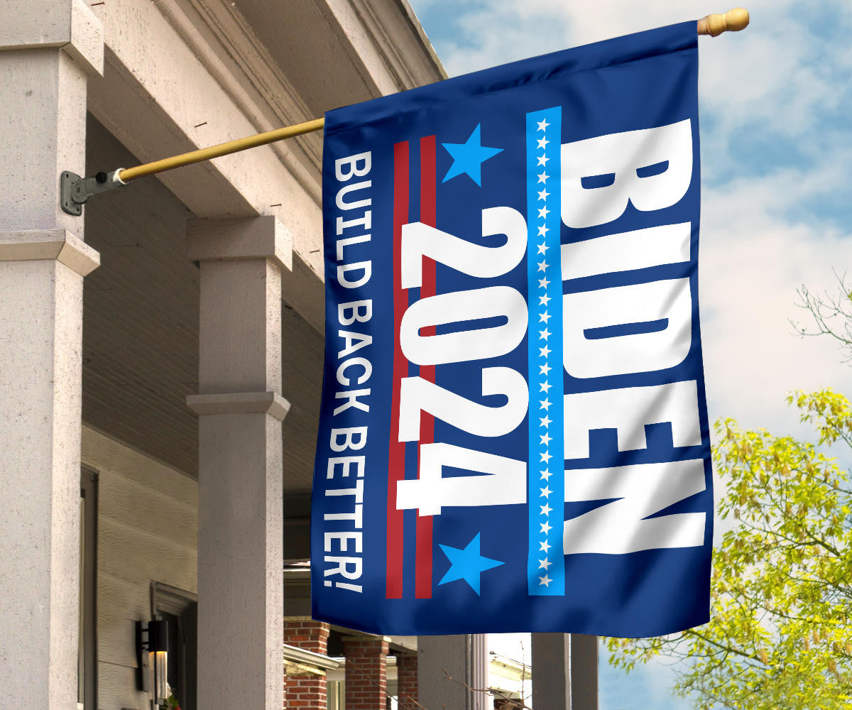 Biden 2024 Build Back Better Flag Re-Vote Joe Biden 2024 Campaign Merchandise