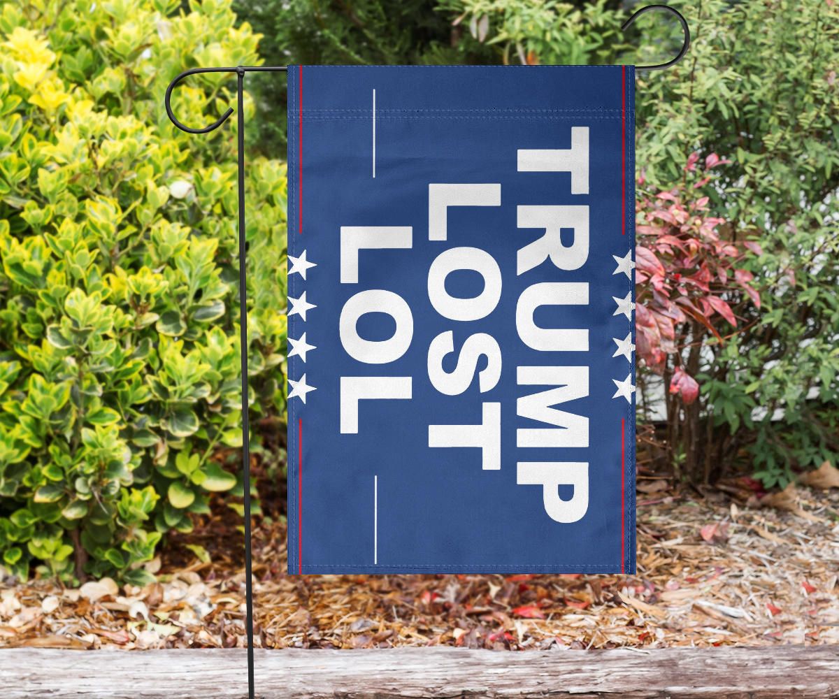 Trump Lost Lol Flag Trump Loser Biden Won Elections Flag Merch Outdoor Decorative