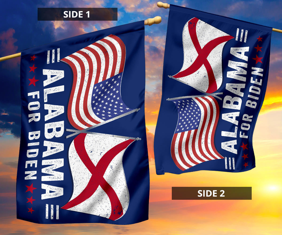 Alabama For Biden Flag Alabama Support For Biden President Campaign Merch 2024 Political