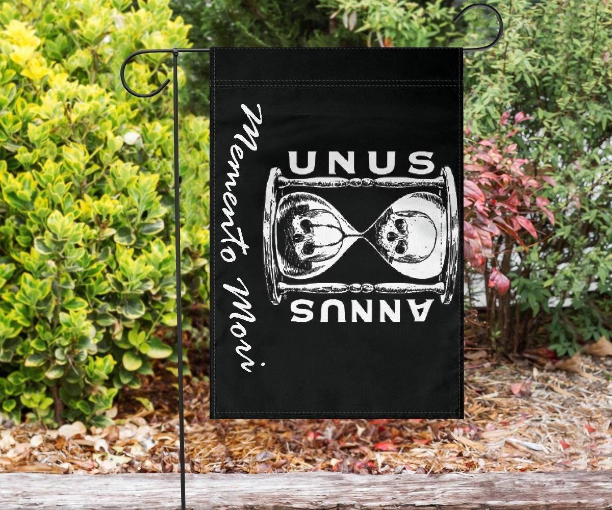 Unus Annus Flag Memento Mori Halloween Flag Outdoor Ornament For Halloween Party