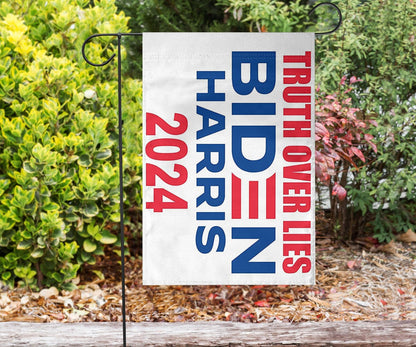 Truth Over Lies Biden Harris 2024 Flag Supporters Biden Harris Political Flag For Democrats