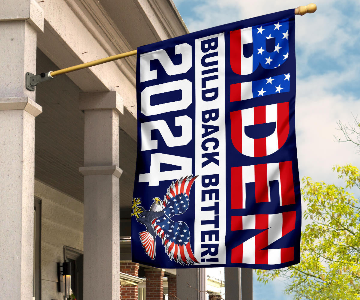 Biden Build Back Better 2024 Flag Re-Elect Joe Biden Presidential Election Campaign Flag