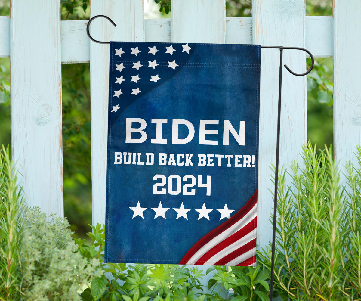 Biden 2024 Build Back Better Flag Voting Joe Biden 2024 Campaign Election Yard Flag