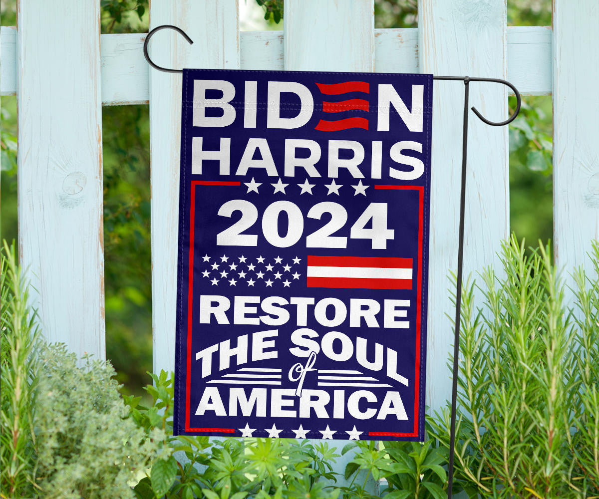 Biden Harris 2024 Restore The Soul Of America Flag Biden Harris 2024 Flag For Supporter