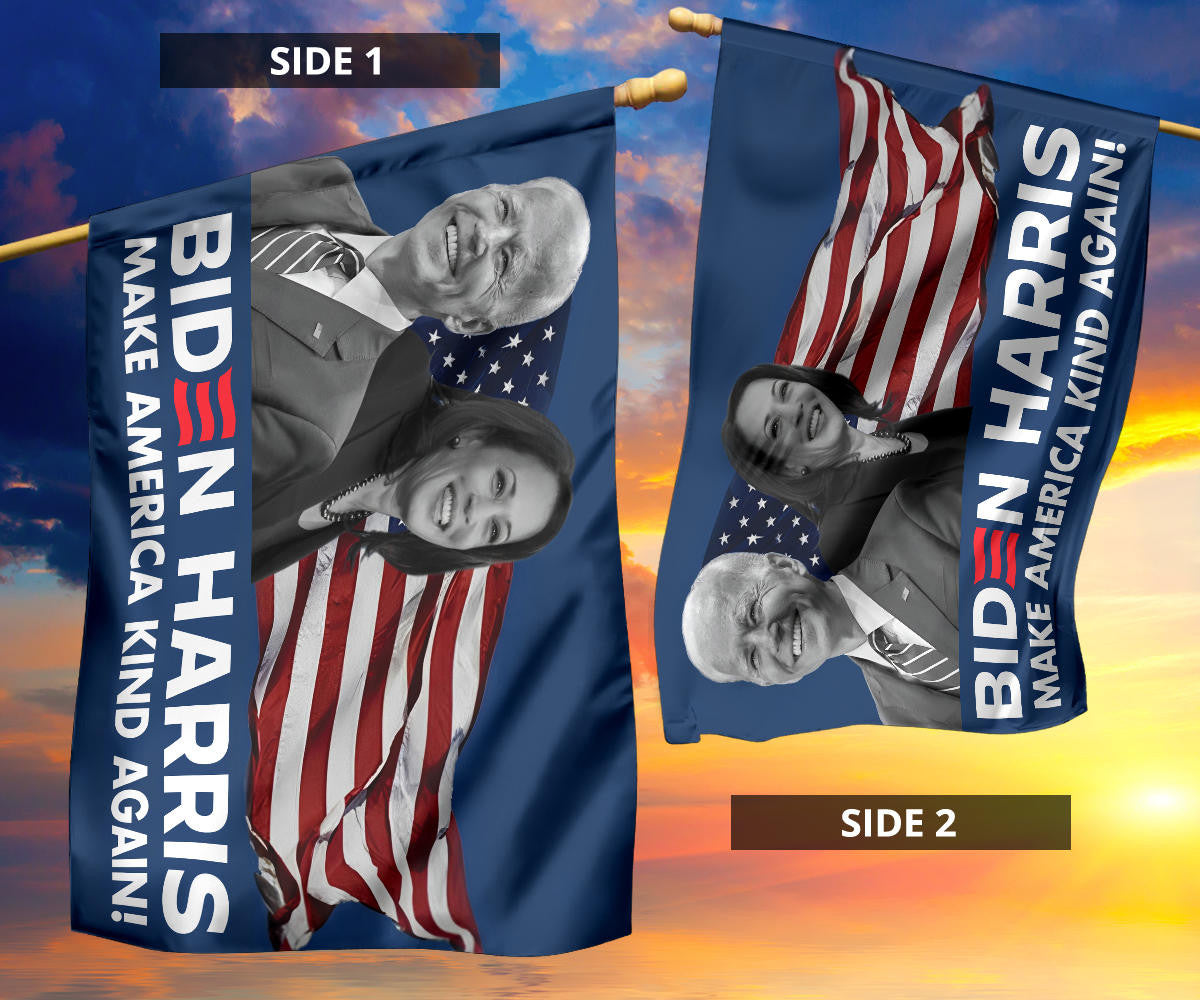 Biden Harris 2024 Flag Make America Kind Again Support Biden Harris Merch