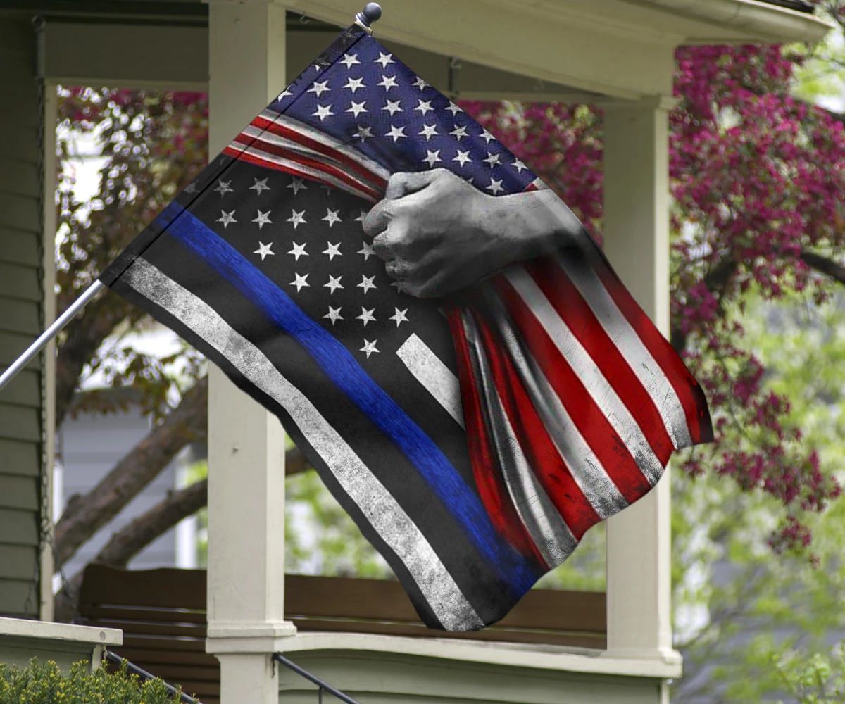 Thin Blue Line Flag Inside American Flag Best Gifts for Police Officers