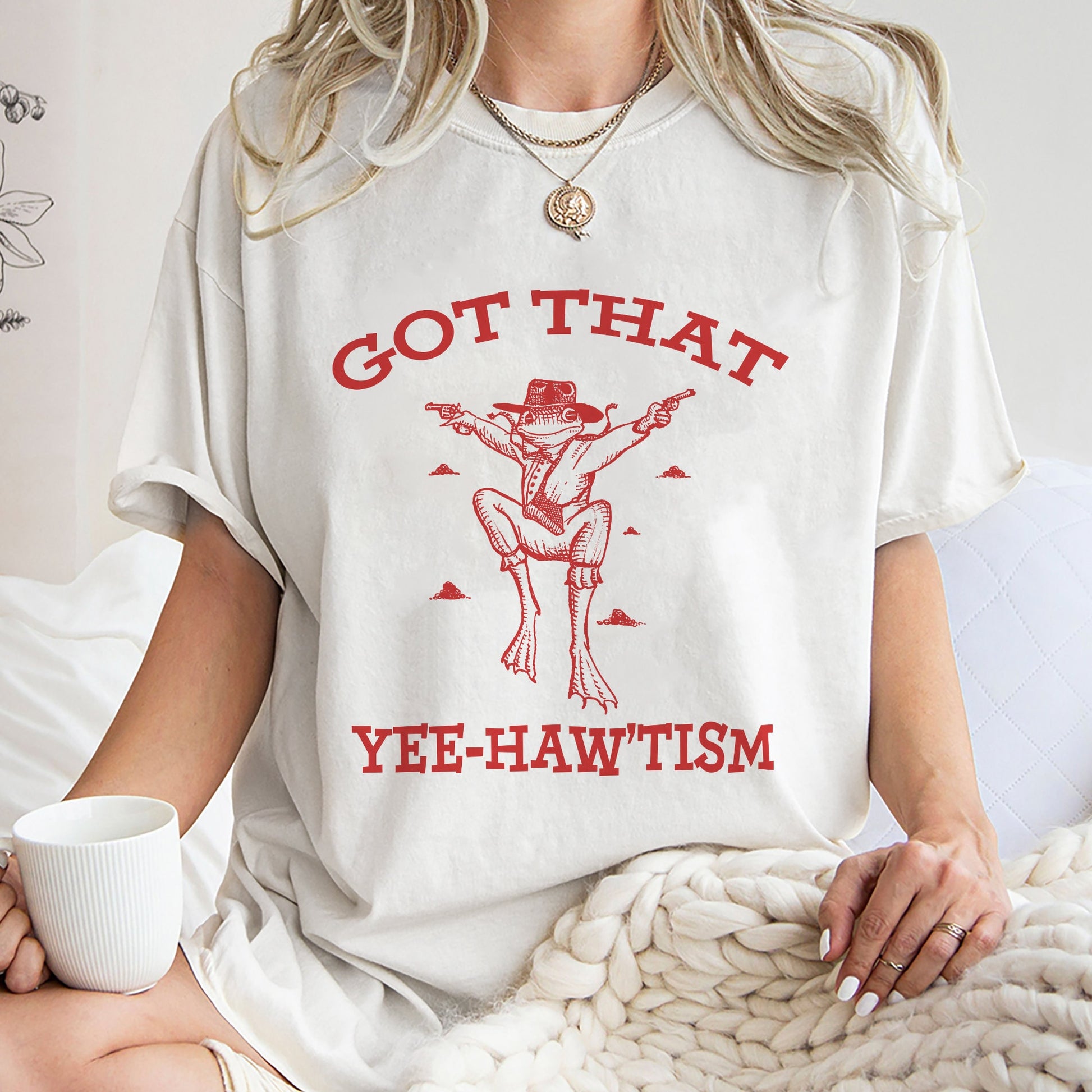 Got That Yee Haw 'Tism Shirt, Trending Unisex Tee Shirt, Unique Shirt Gift, Funny Autism Acceptance Month Retro Sweatshirt, Cute Frog Hoodie