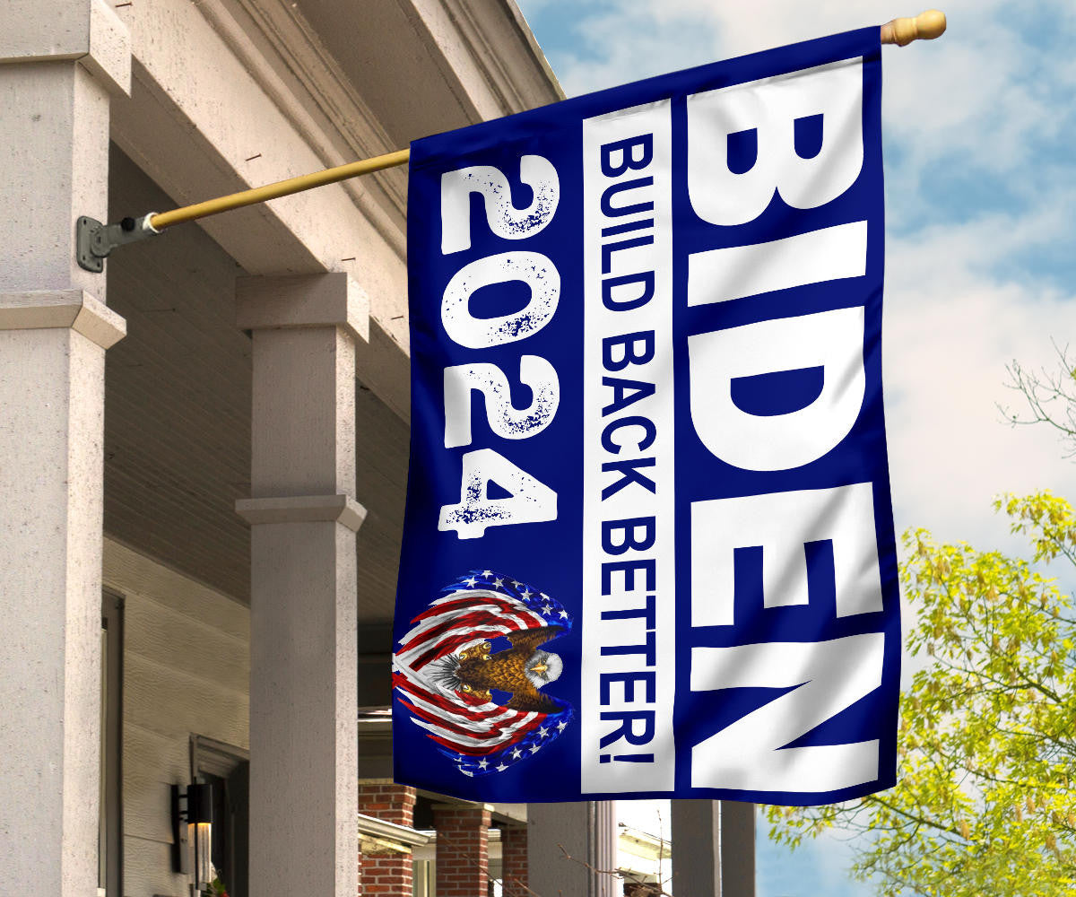 Biden Build Back Better 2024 Flag Joe Biden 2024 Flag President Campaign Merchandise