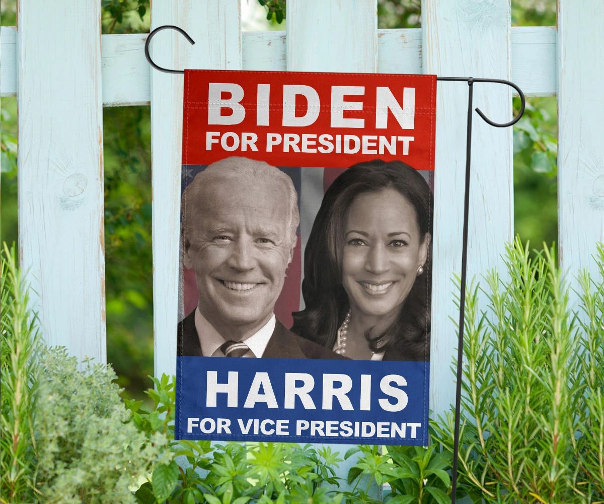 Biden For President Harris For Vice President Flag Support For Political Campaign 2024 Election