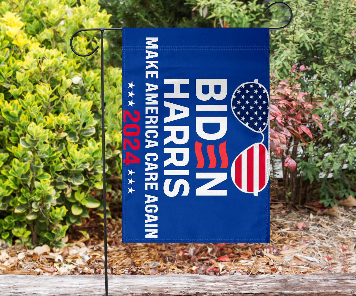 Biden Harris Make America Care Again 2024 Flag Re-Elect Joe Biden 2024 Campaign Banner