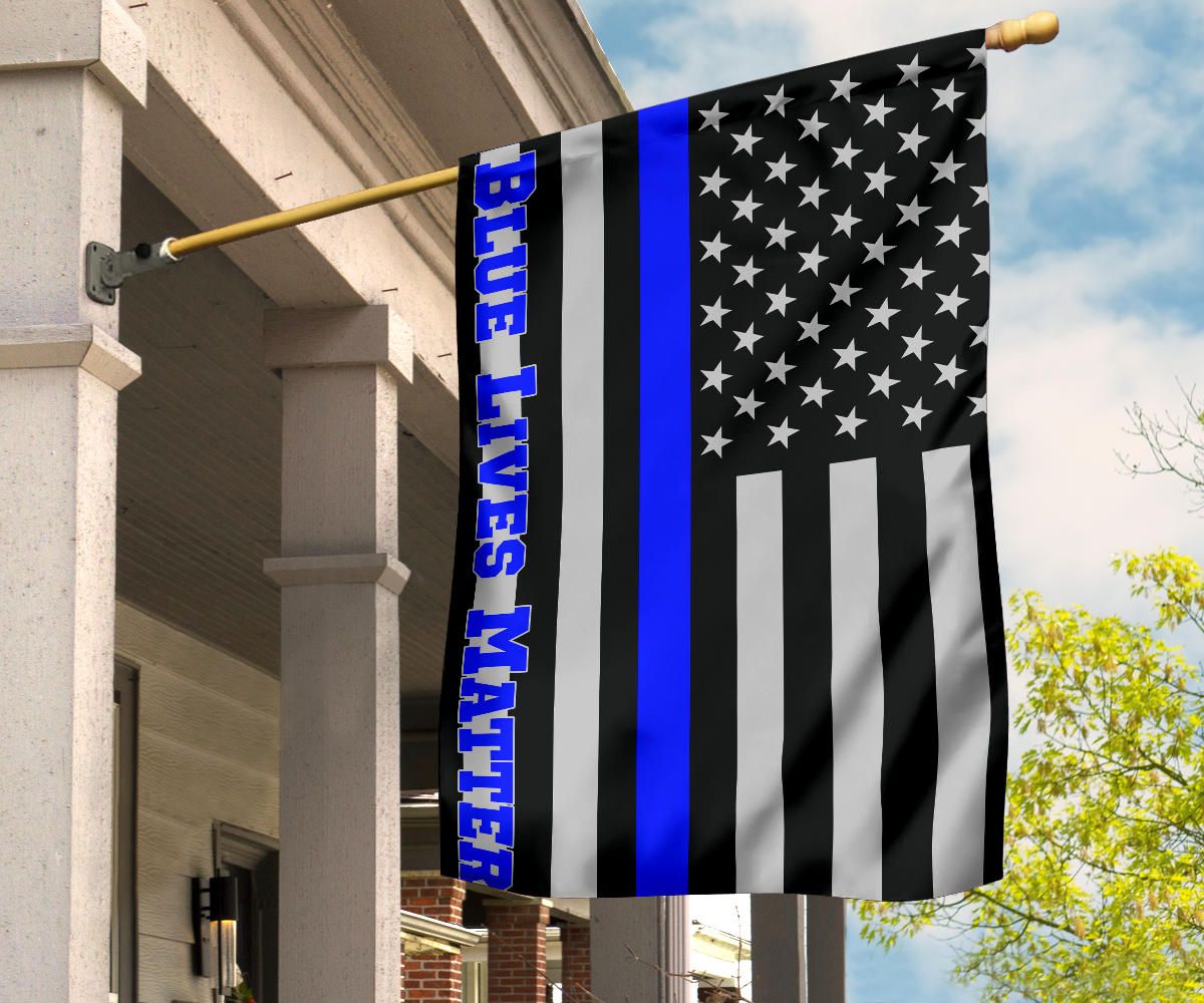 Blue Lives Matter American USA Police Flag Honoring Men Women Law Enforcement Officers