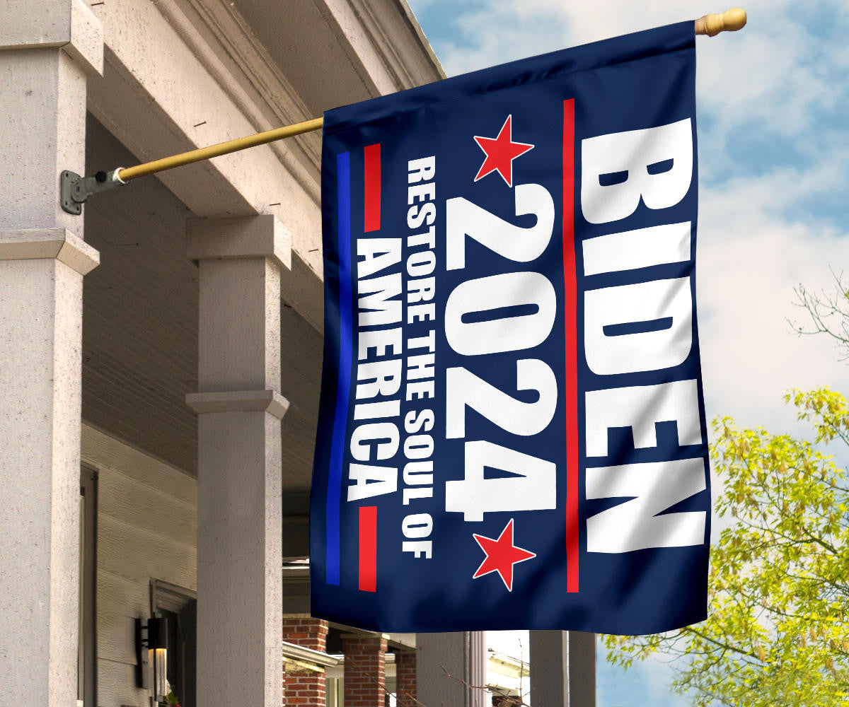 Biden 2024 Flag Support Joe Biden Restore The Soul Of America Election Campaign Merch