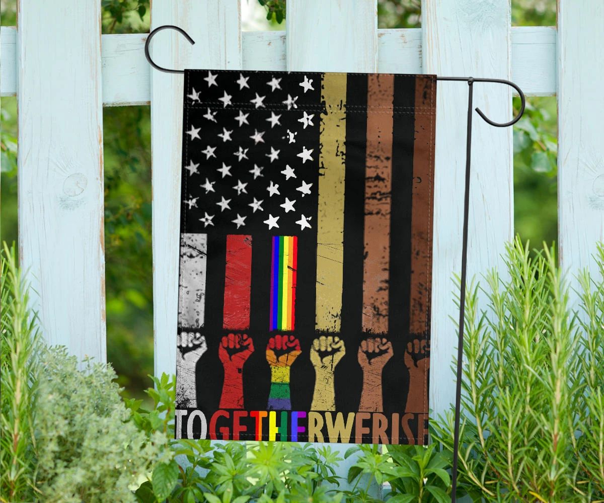 American Together We Rise Flag Juneteenth Be Kind Asl Flag Blm Patriotic Gifts