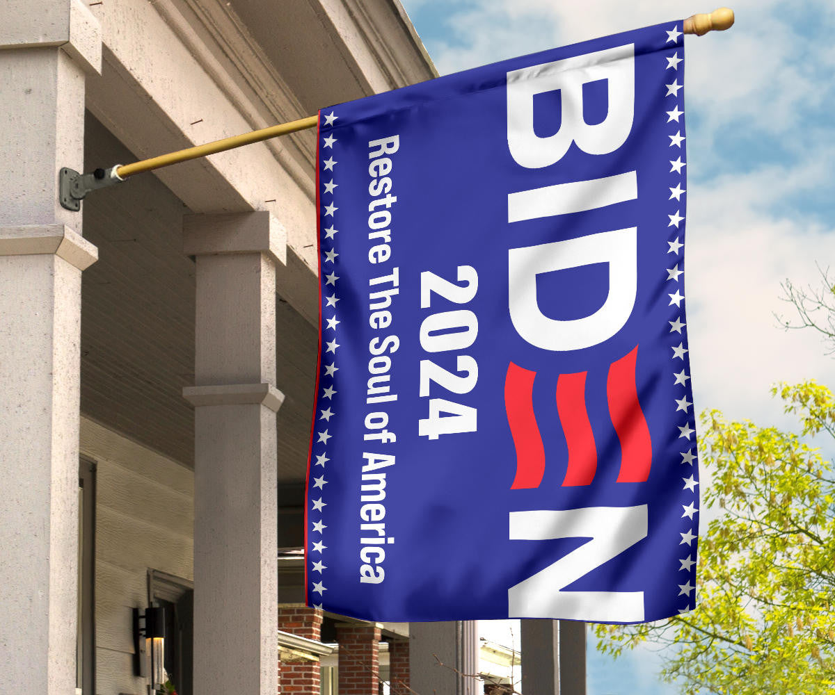 Biden 2024 Restore The Soul Of America Flag Joe Biden President Election