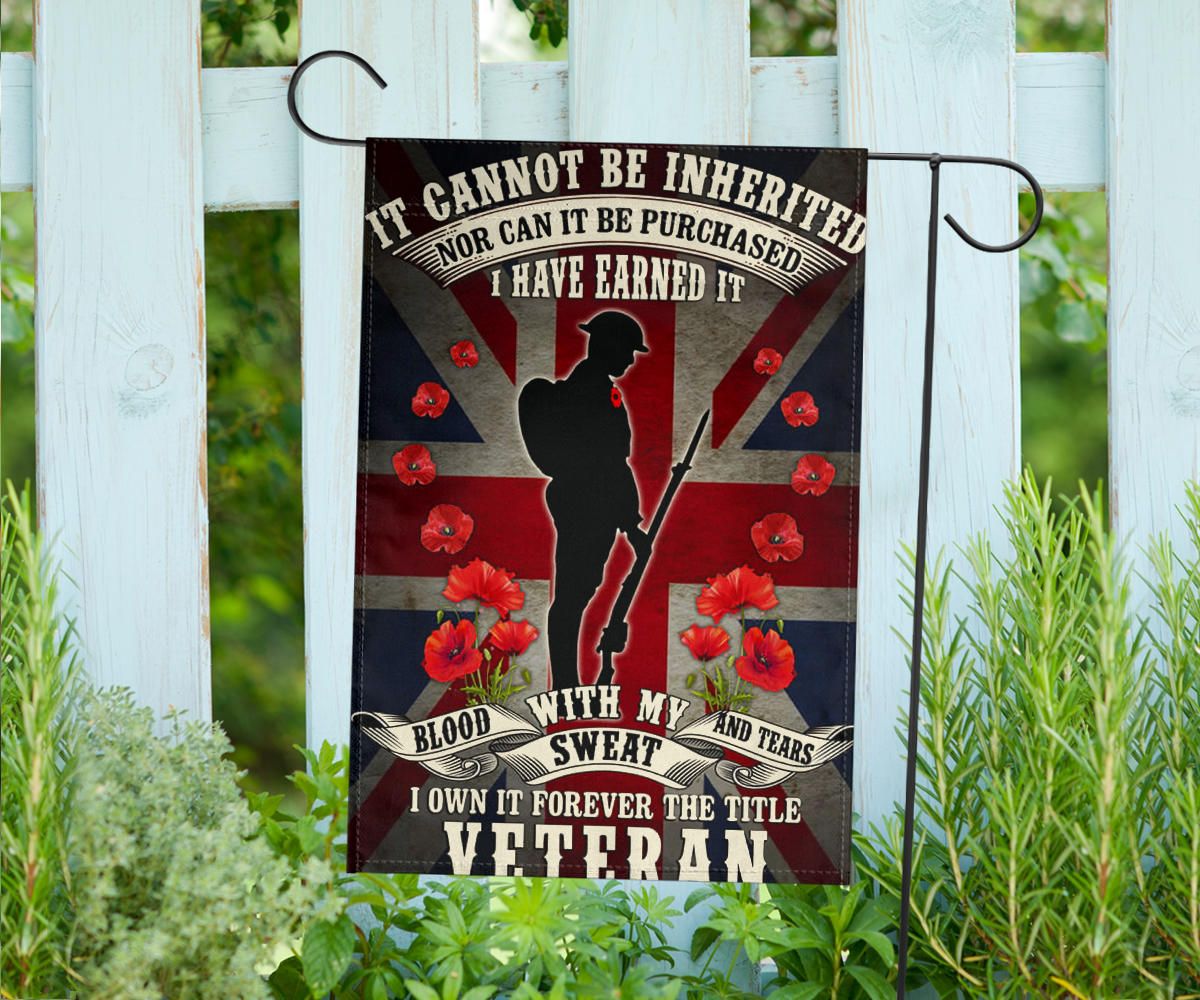 Veteran England Flag It Cannot Be Inherited Nor Can It Be Purchased I Have Earned Flag