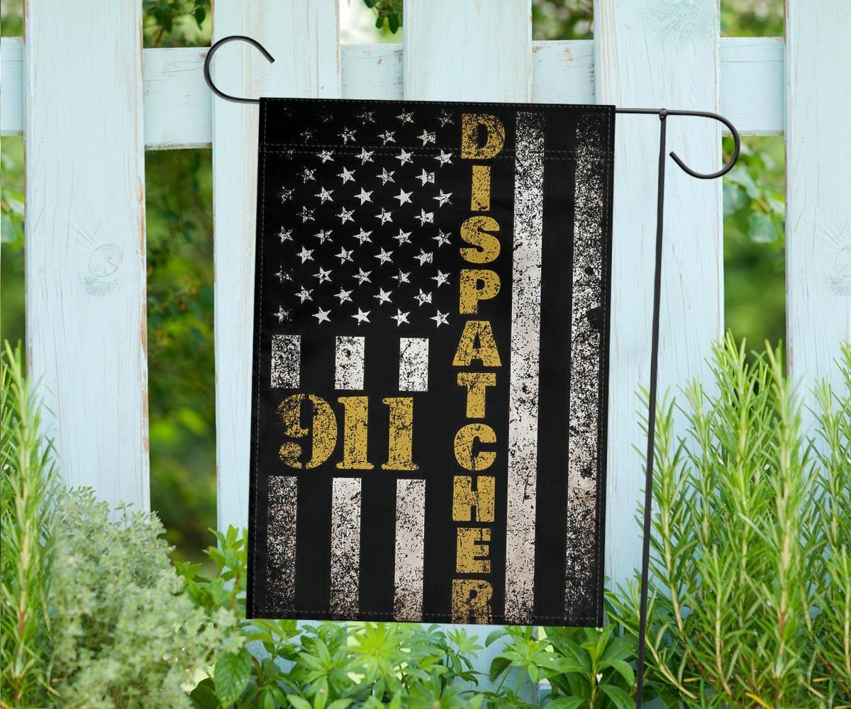 911 Dispatcher Yellow Line Flag Thin Gold Line Dispatcher Flag 911 Dispatcher Gift