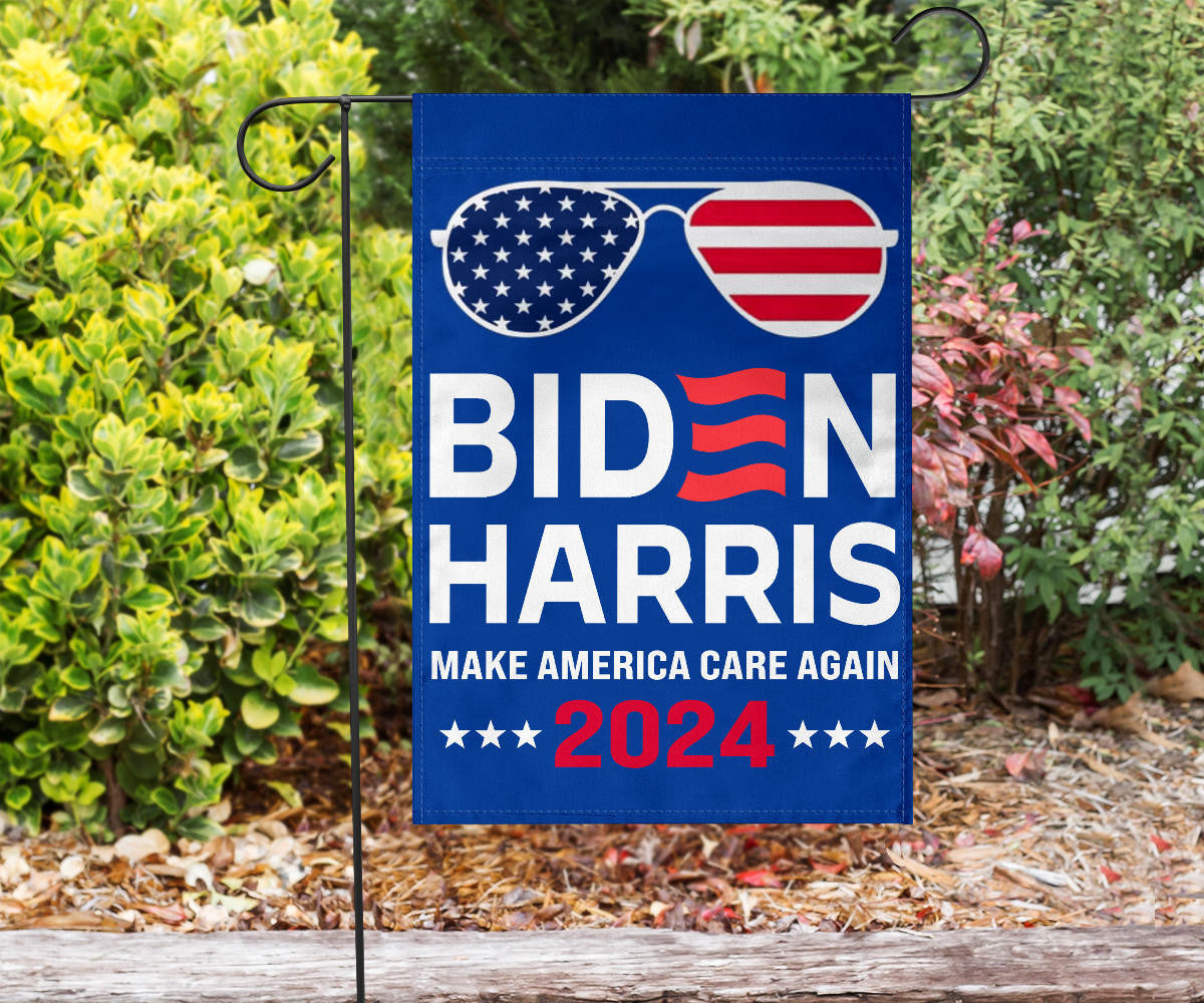 Biden Harris Make America Care Again 2024 Flag Re-Elect Joe Biden 2024 Merchandise