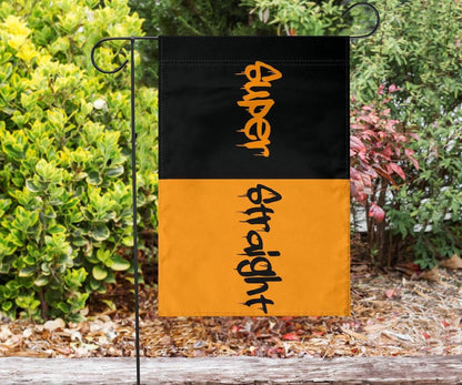 The Super Straight Flag Super Straight Movement Flags Black And Orange Merch